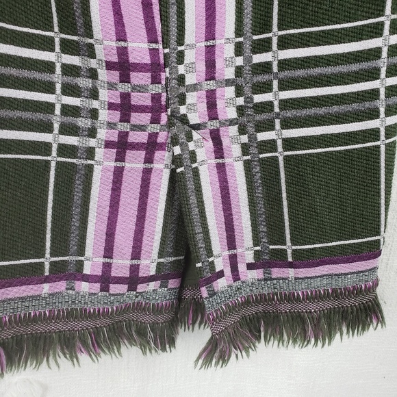 Pinko Green and Purple Plaid Pencil Skirt - Picture 4 of 8